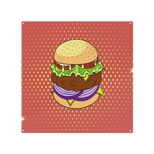 Benjamin Tate Design The pop art illustration of burger Designer Splash Back