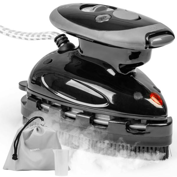 Duronic SI2 BK Mini Travel Steam Iron 375W Black 50ml Variable Temperature for Holidays Quilting & Crafts