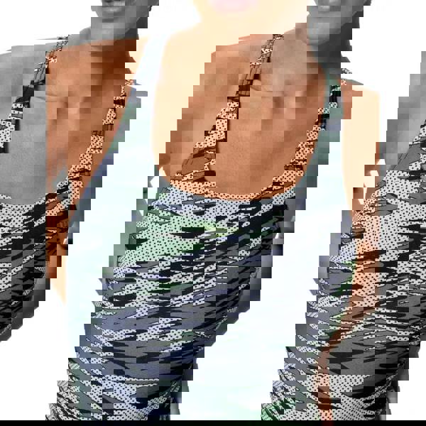 Speedo Hyperboom Print Medalist Swimsuit - Black/Grey