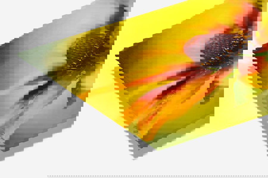 flower print on glass