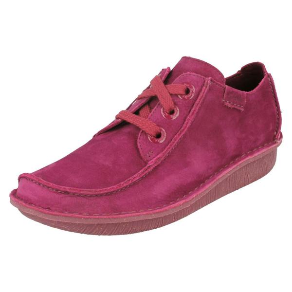 Clarks Ladies Clarks Comfortable Lace Up Flats Funny Dream