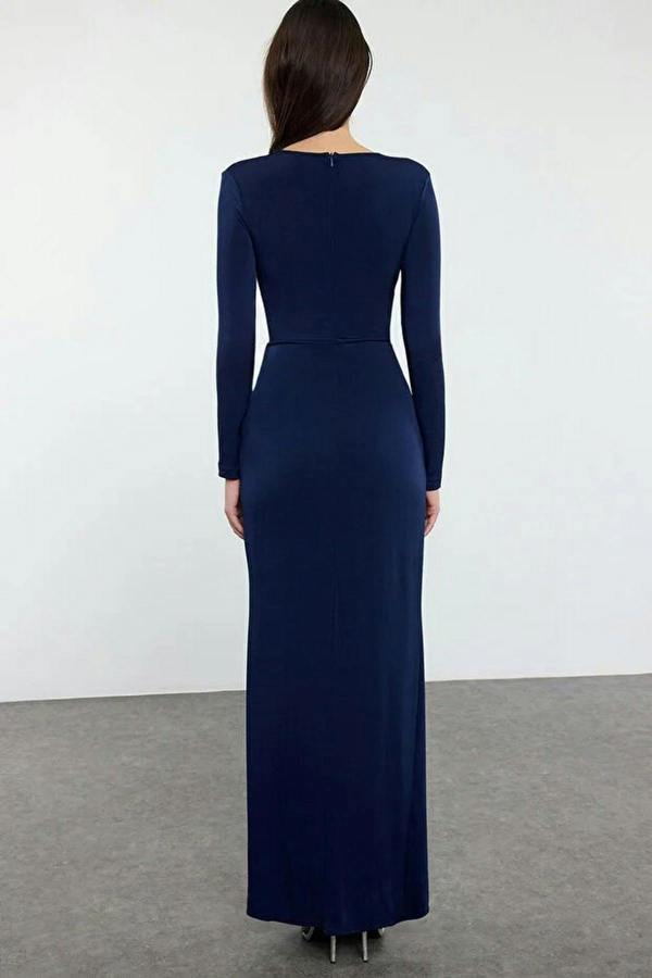 WOVCOR Double-Breasted Maxi Elegant Evening Dress