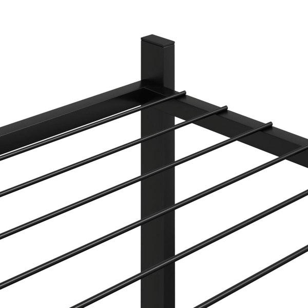 Berkfield Flower Stand 83x25x80 cm Black Iron