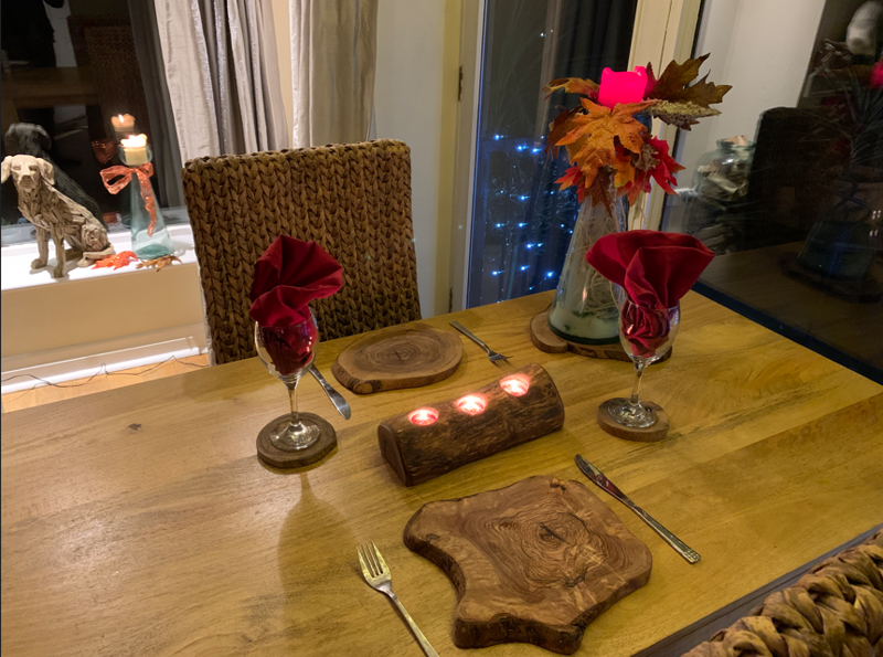 Verano Spanish Ceramics Olive Wood - Rustic Tea Light Log