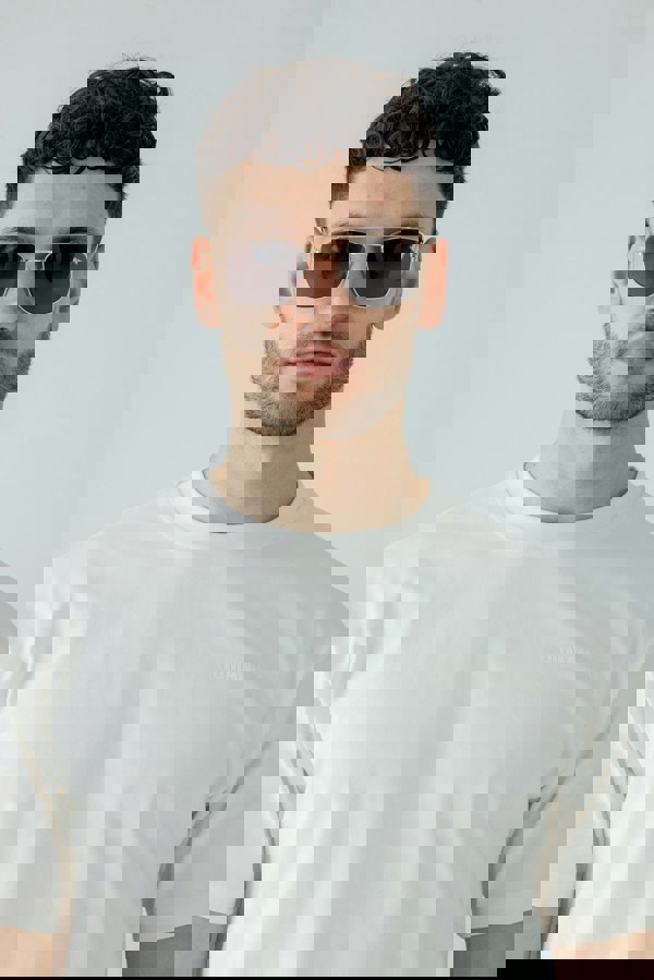 SVNX Metal Frame Aviator Style Square Sunglasses