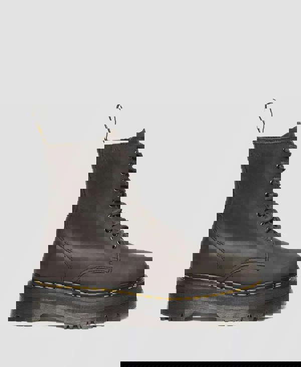 Dr. Martens Women's Jadon Waxy Pull Up Boots - Charcoal Grey