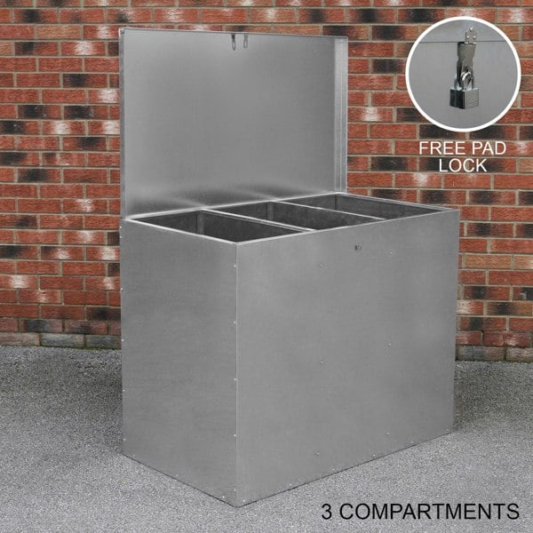 Monstershop Galvanised Feed Store 3 Compartments