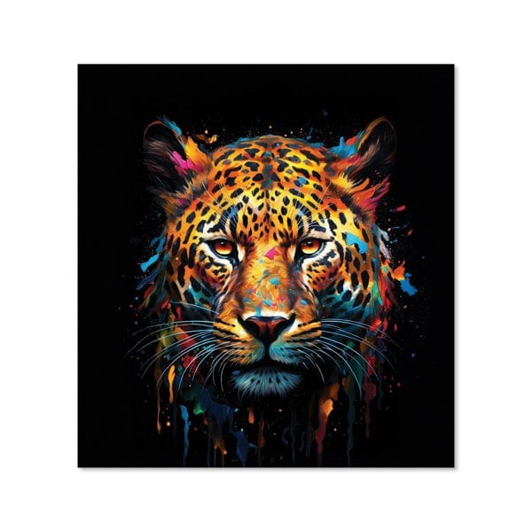 Warren Reed - Designer Splashart Leopard Face Kitchen Splashback