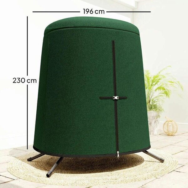 196 x 230 cm Hanging Egg Chair Protective Cover - Green