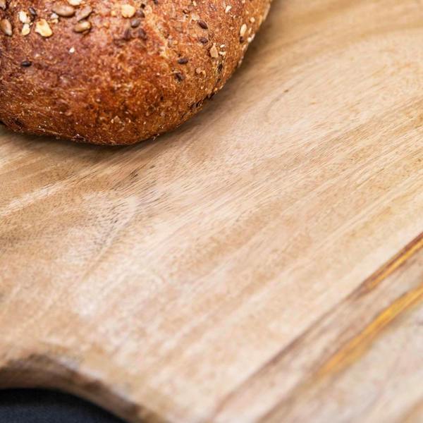Mango Wood Round Serving Board - lifestyle shot