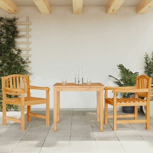 Berkfield Garden Chairs 2 pcs 58x59x88 cm Solid Wood Teak