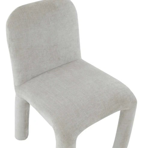 Furniture Edit Georgia Light Grey Chenille Dining Chair