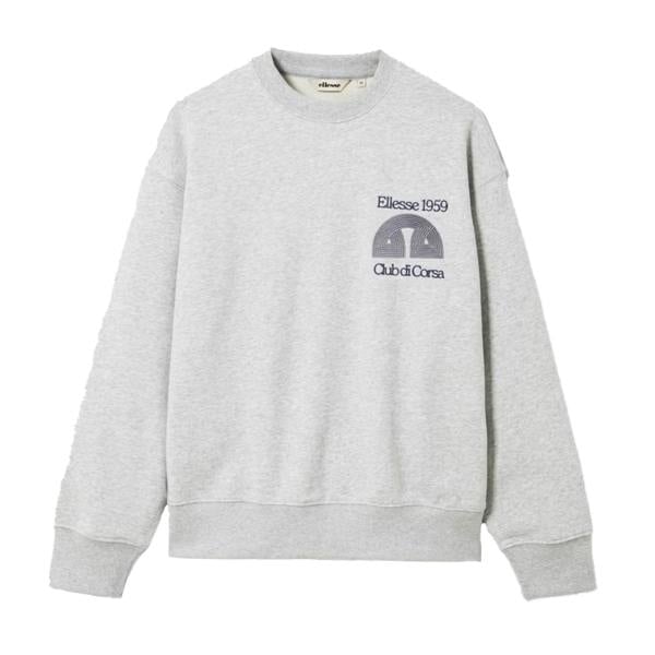 Ellesse Mens Club Di Corsa Sweatshirt - Light Grey - 