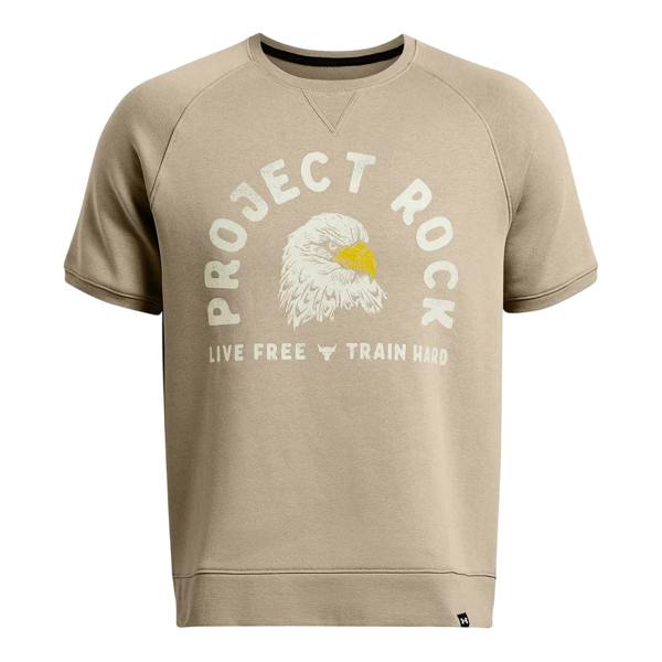 Under Armour Mens Project Rock Eagle Regular T-Shirt - Brown - 