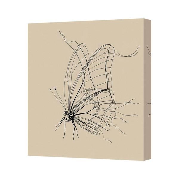 Benjamin Tate Design UK Handmade Contemporary Wire Butterfly Canvas Wall Art Print