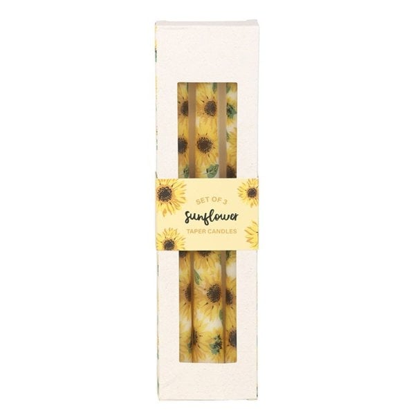 Serano Set of 3 Sunflower Taper Candles