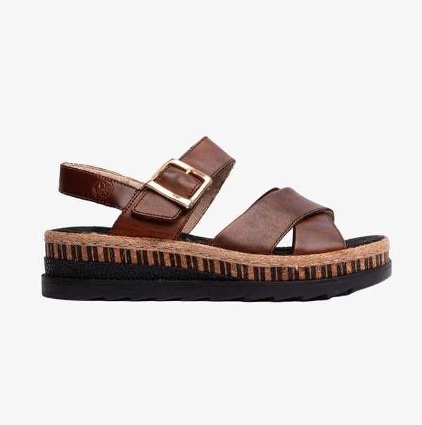 Rieker V7951-24 Womens Sandals - Brown