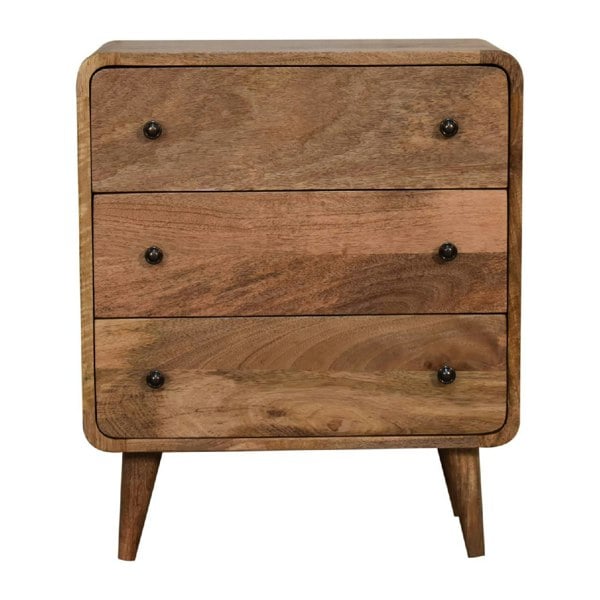 Artisan Furniture Mini Curved Oak-ish Chest