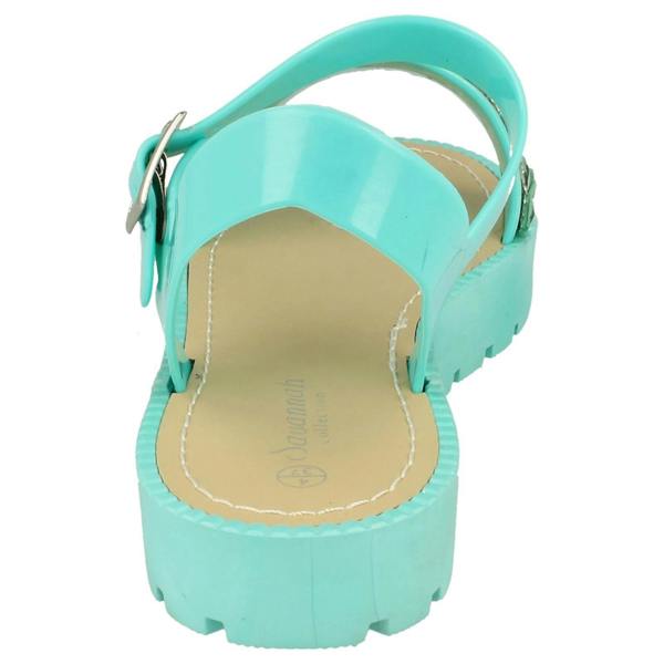Savannah Ladies Savannah Diamante and Jewel Trim Flat Mules
