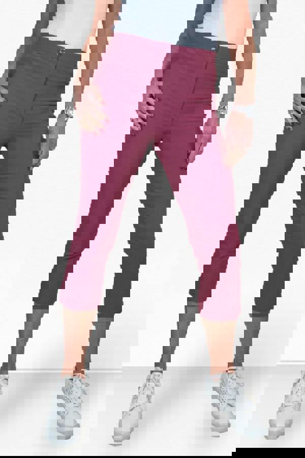 Paulo Due Women's Slim Cropped Capri Stretch Trousers