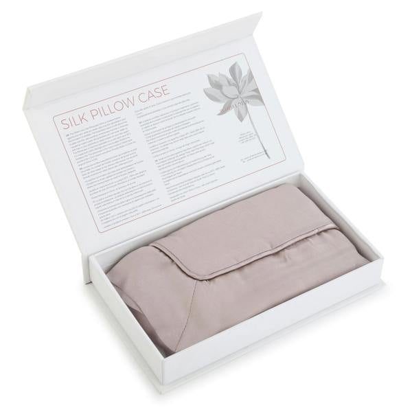 White Lotus Beauty 100% Mulberry Silk Pillowcase and Eye Mask Set Cruelty Free