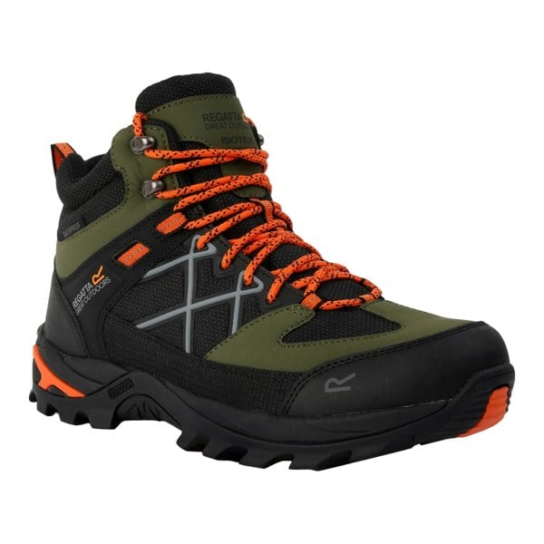 Regatta Mens Samaris III Walking Boots - Cypress Green/Blaze Orange