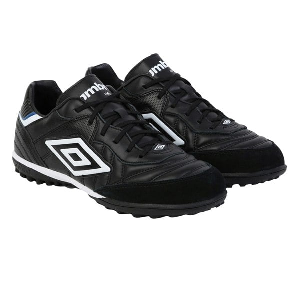 Umbro Mens Speciali Eternal Team Nt Grain Leather Astro Turf Trainers - Black/White/Royal Blue