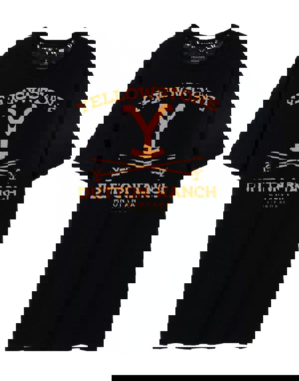 Yellowstone Mens Black Dutton Ranch Short Sleeved T-Shirt