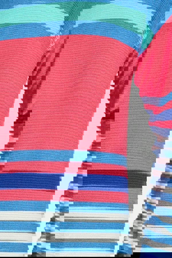 Mudflower Ottoman Multi-Stripe Pattern Knit Jumper