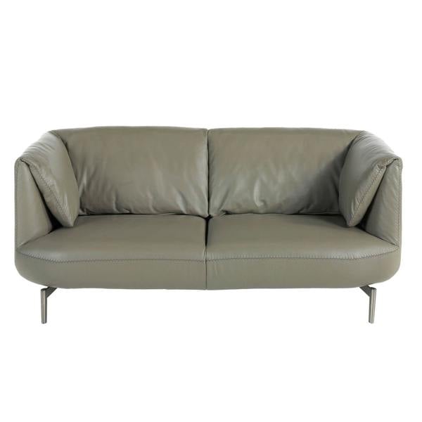 Angel Cerdá Grey leather sofa 6036/6037