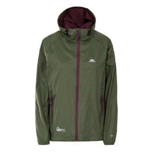 Trespass Qikpac Ladies Waterproof Hooded Jacket With Packaway Pouch
