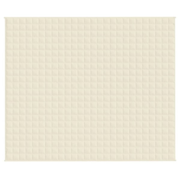 Berkfield Weighted Blanket Light Cream 220x260 cm 15 kg Fabric