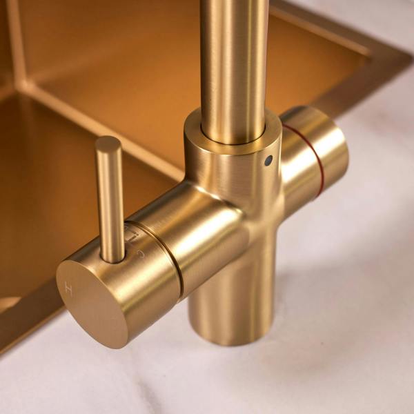 Impromta 4 in 1 Biometric Boiling Water Tap | Brushed Brass Finish