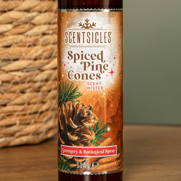 Samuel Alexander 114ml Spiced Pinecone Scentsicles Christmas Decoration Spray Mist
