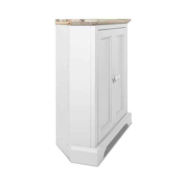 Statement Furniture Florence Corner Sideboard with Cupboard and Shelf. Assembled Storage