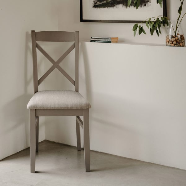 Statement Furniture Florence Crossback Dining Chair with Upholstered Seat