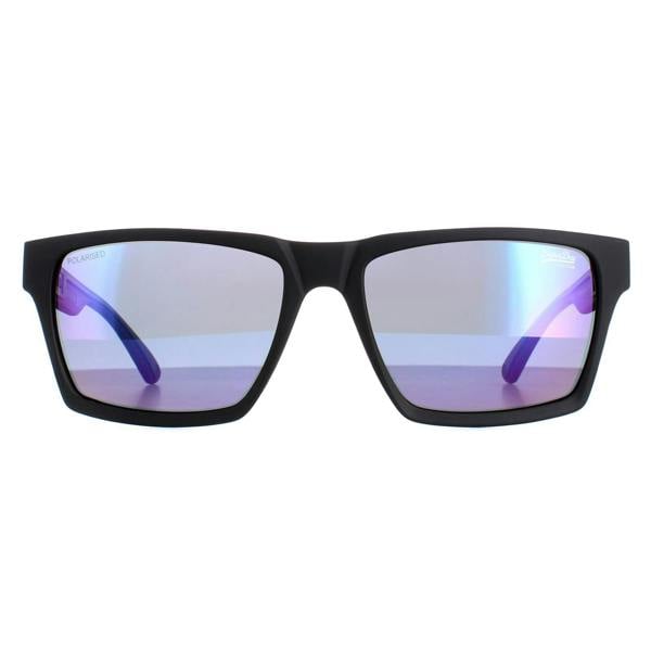 Superdry Sunglasses Disruptive SDS 127P Rubberised Black Blue Gradient Polarized