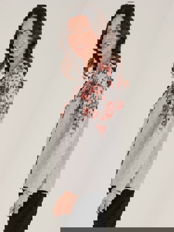 TIGI-Wear Button Up Printed Cardi