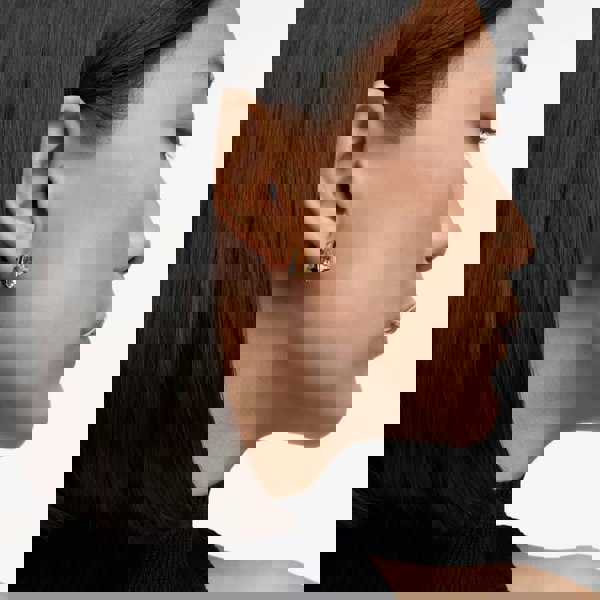 Swarovski Chroma Gold Tone Plated Yellow Crystal Stud Earrings 5613680