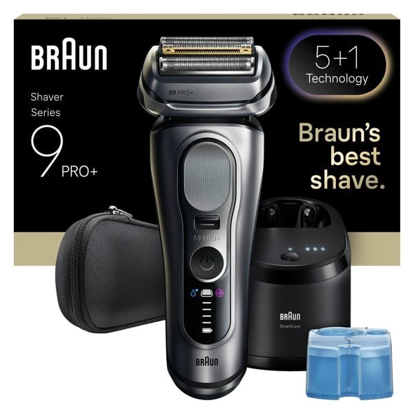 Braun Series 9 PRO+ 9667CC Electric Shaver, Pro SensoAdapt, SmartCare Center - Silver