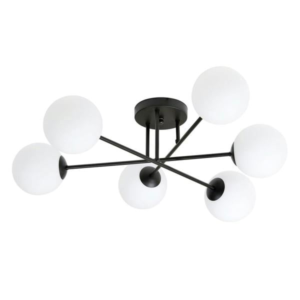 Emibig ROMA Ceiling lamp  6 x E14 Black with White Shade