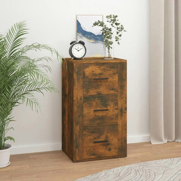 Berkfield Sideboard Smoked Oak 40x33x70 cm Engineered Wood