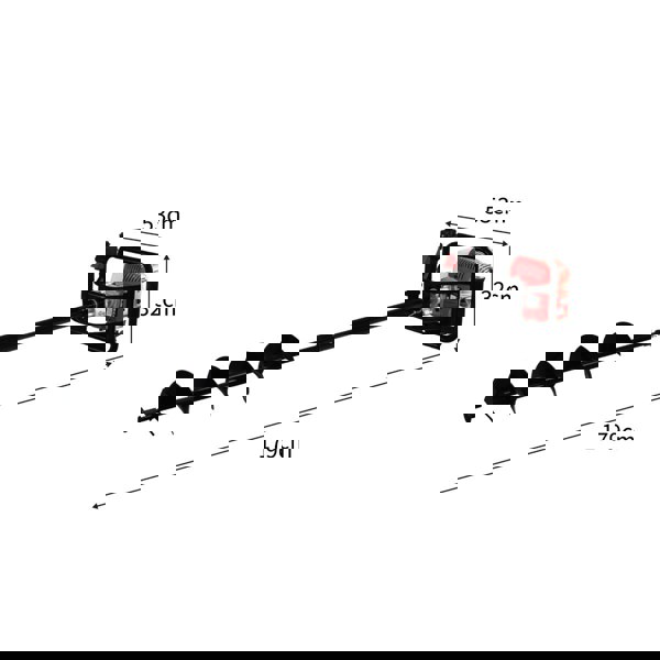 T-Mech Earth Auger & 4-Stroke Post Driver 120mm