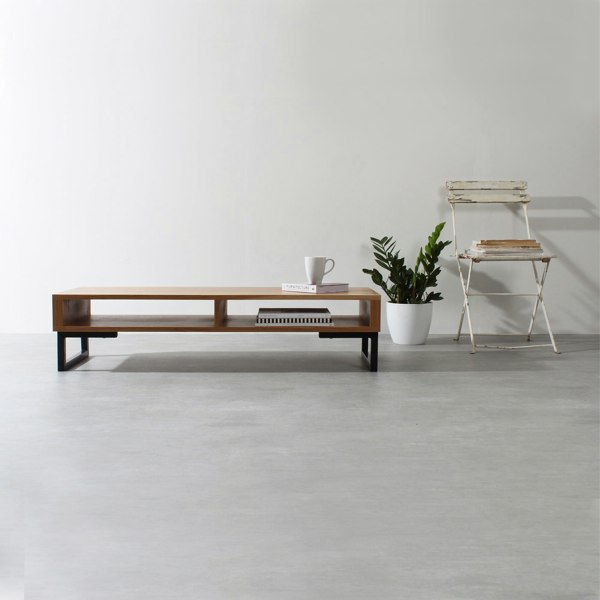 The Urban Editions Darwen Solid Wood Coffee Table On Minimalist Square legs