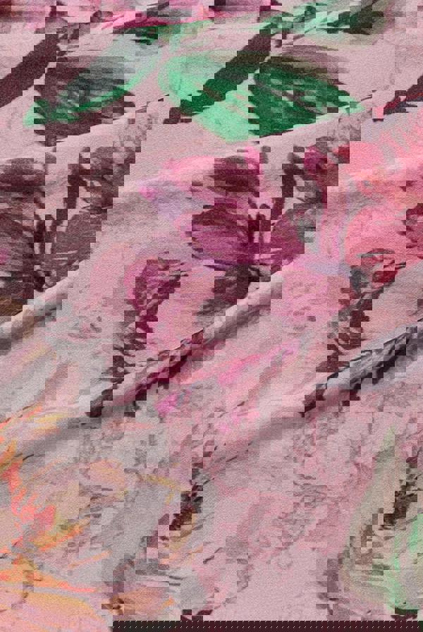 Off Shoulder Floral Bow Back Maxi Dress - Blush Pink DR4991