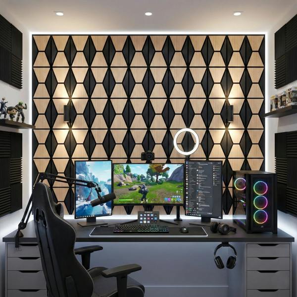 Britwall Acoustic Wall Panel PET + MDF Pack of 4 – Geometric Harmony
