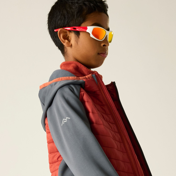 Regatta Kids Andreson Hybrid Padded Jacket - Dark Storm/Brick