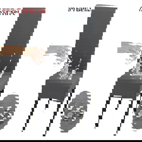 Anyseat Chair Cover Grey with Anti-Dirt and Waterproof Elastic Material for Dining Room Kitchen Wedding Hotel Banquet Restaurant