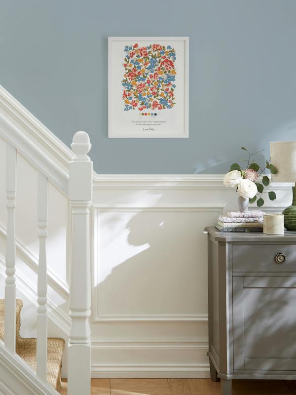 Laura Ashley Northrop Bloom Print in a White Frame