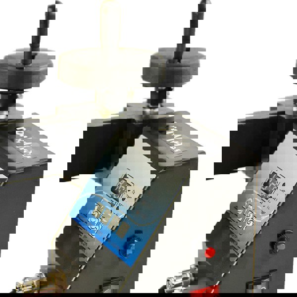 PixMax Cap Heat Press & Printer control panel featuring a digital display, temperature and timer settings, and sturdy black design